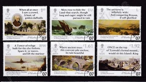 SG 2539-2544 ISLE OF MAN USED CTO STAMP SET 2020 WILLIAM WORDSWORTH - Picture 1 of 1