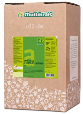 MULTIKRAFT EM-A, Effektive Mikroorganismen 10 L, EM aktiv, Bodenhilfsstoff, Bag-in-Box