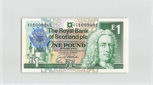 SCOTLAND 1 Pound 1992, P-356 Royal Bank, European Summit Edinburgh, Orig UNC. S3 - Picture 1 of 2