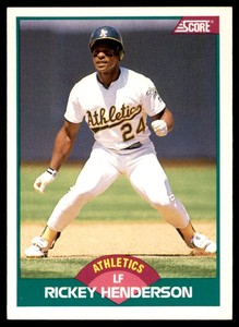 1989 SCORE ROOKIE & TRADED RICKEY HENDERSON OAKLAND ATHLETICS #50T