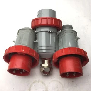 Lot of 3 Palazzoli 477413 Male Connector Plugs 16A-6H, IP67, 380/415VAC - Picture 1 of 4