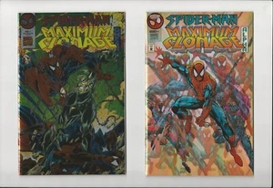 Spiderman Maximum Cloneage Alpha & Omega Complete Series Set Lot Foil Covers 90s - Picture 1 of 2
