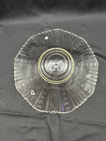 Antique 1920’s Ceiling Light Shade Glass Fixture Art Deco 3 Holes Hanging Cover