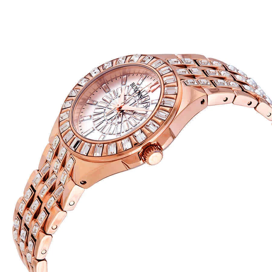 Bulova Phantom 32 mm Stainless Steel Swarovski Ladies Watch - Rose gold (98L268)
