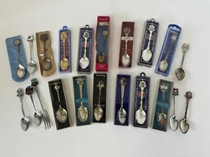 20 SILVER PLATED COLLECTOR SOUVENIR SPOONS Several Exquisite - Picture 1 of 10