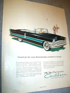 1955 Packard Caribbean lrg-mag car ad -golf theme- "for the most discriminating" - Picture 1 of 1