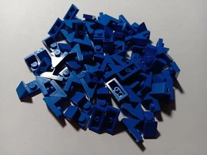 LEGO BULK LOT 66 BLUE SLOPE 45 2 X 1 2/3 CUTOUT #92946 - Picture 1 of 1