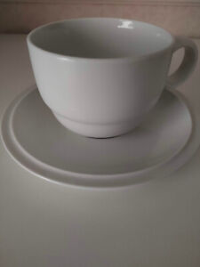 Tasse à café et soucoupe thé blanc Denby Intro