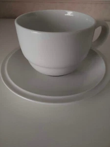 Denby Intro White Tea Coffee Cup And Saucer - Photo 1/3