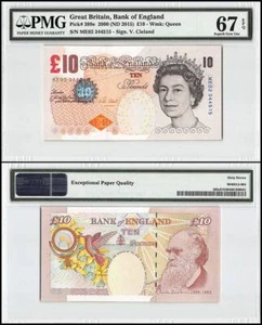 Great Britain 10 Pounds, 2000-2015 ND, P-389e, PMG 67 - Picture 1 of 1