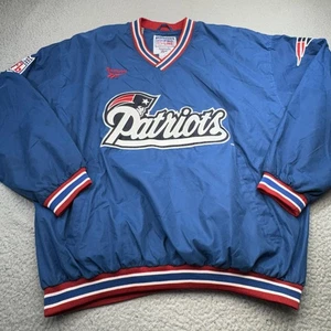 Vintage New England Patriots Jacke Herren XL NFL Football Reebok Pullover 90s - Bild 1 von 16