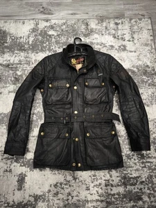 Women's 70s Belstaff Trialmaster  Wax  Motorcycle Jacket  Size S/M Rare Vintage  - Picture 1 of 21