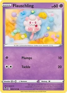Pokemon Karte Flauschling 083/195 KP60 - Silberne Sturmwinde - Picture 1 of 1