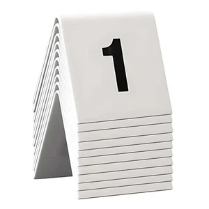 Numeri da Tavolo 1-10 per Bar e Ristorante in Plastica Bianchi 5x4 cm - Securit - Foto 1 di 4