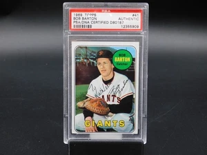 Bob Barton signiert 1969 Topps Baseballkarte #41 SF Giants verstorben 2018 PSA DNA - Bild 1 von 2