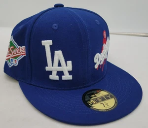 New Era 59Fifty L.A Dodgers MLB Fitted Hat 7 1/2 -88 World Series 80 All Star - Picture 1 of 10