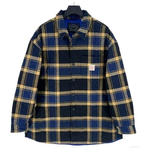 Levi's dunkelblau kariertes Overshirt Jacke Mantel Herren Größe Medium neu mit Etikett  - Bild 1 von 4