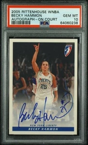 2005 Rittenhouse WNBA Becky Hammon Autograph On Court PSA 10 Las Vegas Aces - Bild 1 von 2