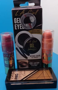 NEW Lot Of 4 L.A. GIRL 2 VELVET CCONTOUR BLUSH ,PRO.CONTOUR CREAM & GEL EYELINER - Picture 1 of 10
