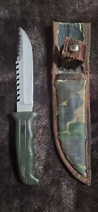 1990 BUCK KNIVES USA 639 FIELDMATE SURVIVAL KNIFE W/ SHEATH COMBO EDGE RARE - Picture 1 of 12