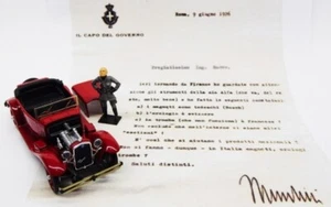 ALFA ROMEO 1750 TORPEDO - Con Mussolini e Lettera di Mussolini all'ing. Nico - Picture 1 of 1