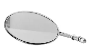 Universal Chrome Slim Line Oval Mirror For Harley Chopper Bobber 47019 - Foto 1 di 1