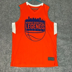 Memphis Mens Jersey Extra Large Orange Navy Basketball Sports Tank Top Graphic 5 - Picture 1 of 9