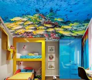 3D Small Fish 514 WallPaper Murals Wall Print Decal Wall Deco AJ WALLPAPER Zoe - Picture 1 of 5