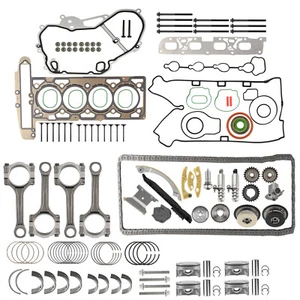 2.4L Engine Overhaul Rebuild Kit & Rods Timing Chain VVT For Chevy Buick GMC - Picture 1 of 12