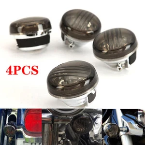 4pcs Smoke Turn Signal Lights Lens Cover For 2005-2012 Suzuki Boulevard M50 - Picture 1 of 11