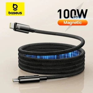 Baseus PD 100W USB C Magnetic Cable for iPhone 15 Fast Charger Cable Type C Cord - Picture 1 of 16