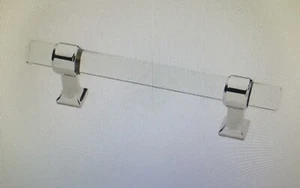 Liberty Acrylic Bar 3 3/4" Polished Nickel & Clear Cabinet Drawer Pull Set of 10 - Picture 1 of 5