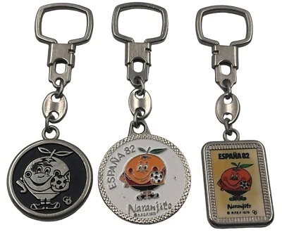 COUPE DU MONDE ESPAGNE 1982 lot de 3 PORTE-CLÉS état et taille différents - Photo 1/2