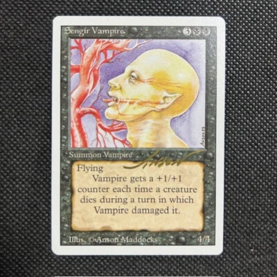 1994 MTG REVISED Sengir Vampire GOLD SIGNATURE AUTO ANSON MADDOCKS NM UNPLAYED - Image 1 of 2