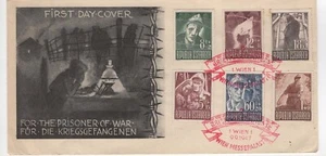 Austria: 1947 POW Semi Postal Cacheted FDC (Sc#B218-B223) - Picture 1 of 1