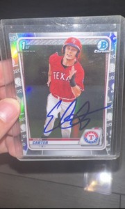evan carter 1st bowman chrome refractor Ip Auto