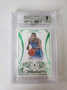 2013-14 KEVIN DURANT PANINI FLAWLESS EMERALD SP PARALLEL BGS 9 MINT #1/5! OKC! - Picture 1 of 6