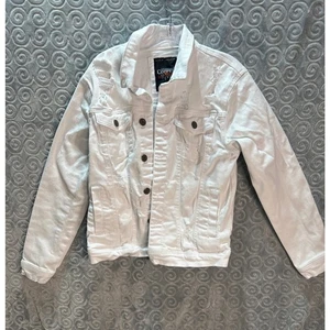 Chaqueta de Jean Copper Remache Denim Factory Blanca Envejecida - Talla S - Imagen 1 de 8
