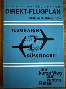 DUSSELDORF AIRPORT OCT 1984 TIMETABLE ALL AIRLINES TRAFFIC PAN AM LUFTHANSA - Picture 1 of 1