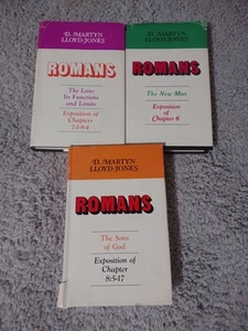 Martin Lloyd Jones Romans 3 Book Lot Heavy Writing - Picture 1 of 24