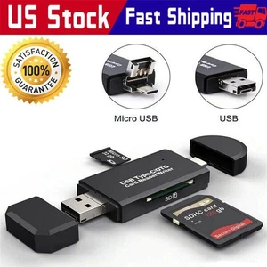 Card Reader USB 3.0 Type C Micro SD TF OTG Smart Memory Adapter Laptop Computer - Picture 1 of 14