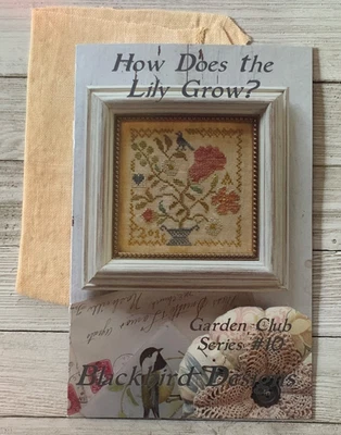 Blackbird Designs HOW DOES THE LILY GROW Pattern & Linen ~ Garden Club #10 - Image 1 of 4