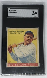 1933 Goudey Babe Ruth #53 SGC 3 - New York Yankees MLB HOF Beautiful Card!!! - Picture 1 of 5