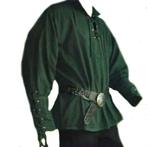 Medieval Renaissance Costume For Men Long Sleeve Stand Collar Cosplay Clothing