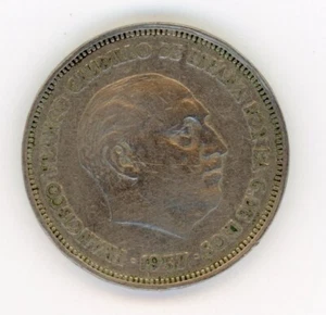 Spain España 25 Pesetas 1957 BA KM 787 VF - Picture 1 of 3