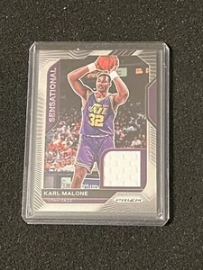 Karl Malone 2020-21 Prizm Sensational Swatches Game Used Jersey Jazz HOF - Picture 1 of 2