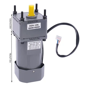 Motor Reductor de Engranajes AC Eléctrico + Control de Velocidad Variable Reversible 110V 250W Nuevo - Imagen 1 de 14