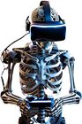 Size A3 Skeleton Playing Virtual Reality 