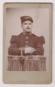 CDV Oddo à Antibes MILITAIRE à préciser Vintage print c.1895 - Picture 1 of 1
