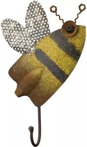Bumble Bee Diggity Distressed Upcycled Metal Tool Wall Garden Hook decor honey - Picture 1 of 1